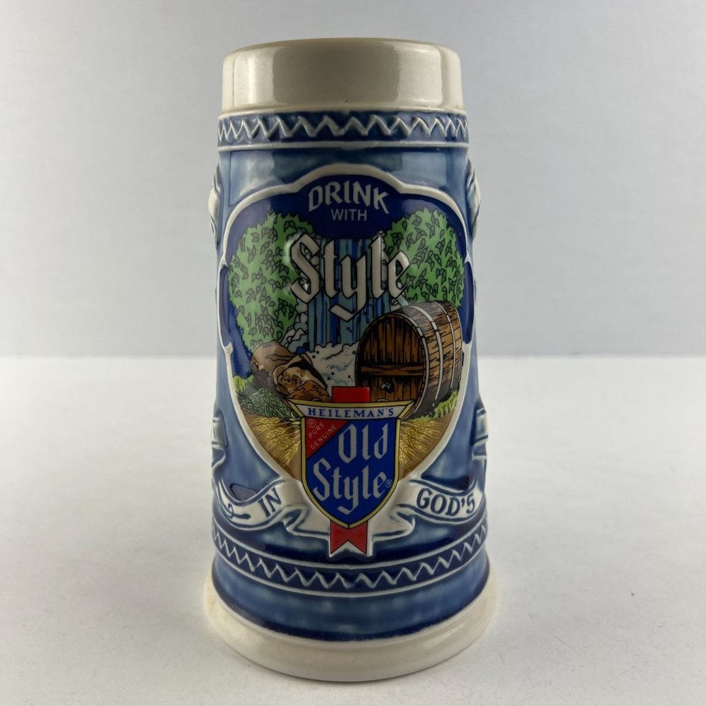 Old Style 1982 Beer Stein Handcrafted Numbered Ceramarte